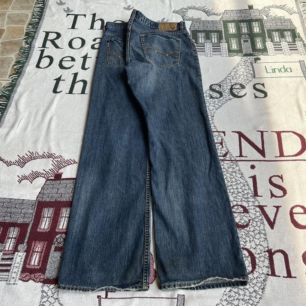 Vintage Vintage 2000s/Y2K Baggy Grunge Dark wash Workwear Style Denim Jeans! Size US 35 - 4 Thumbnail