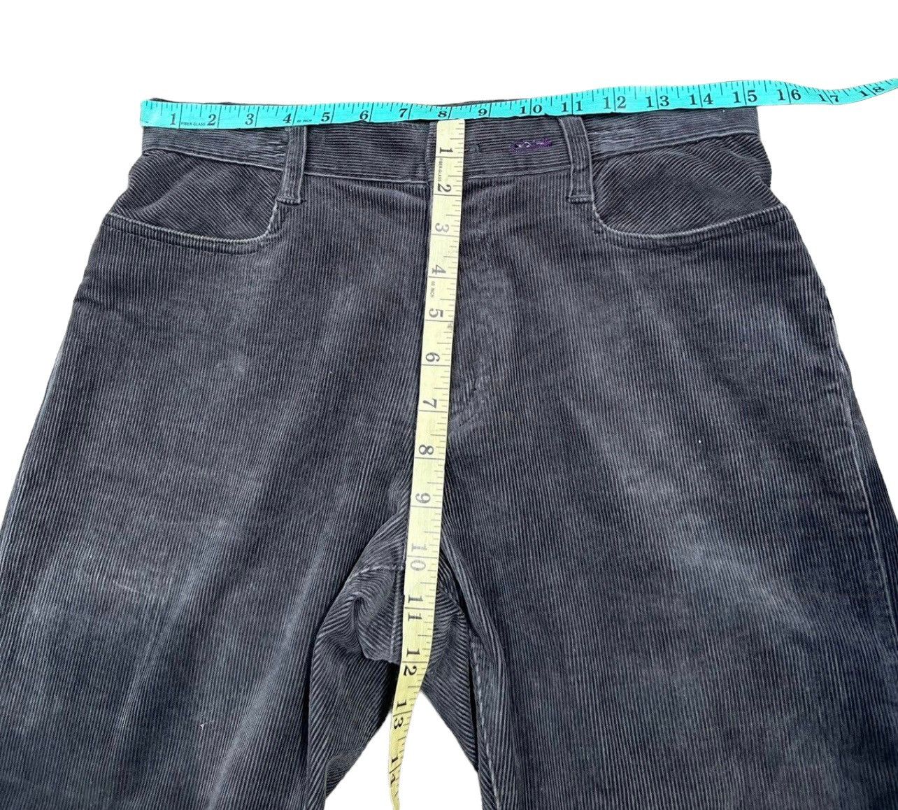 PPFM × Vintage Vintage PPFM Japan Fade Black Cord Stretch Flare Work Jeans Size US 30 / EU 46 - 3 Thumbnail