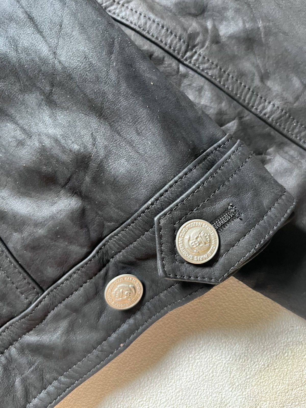 Japanese Brand Type 1 Cropped Leather Jacket By REAC Size XS / US 0-2 / IT 36-38 - 5 Thumbnail