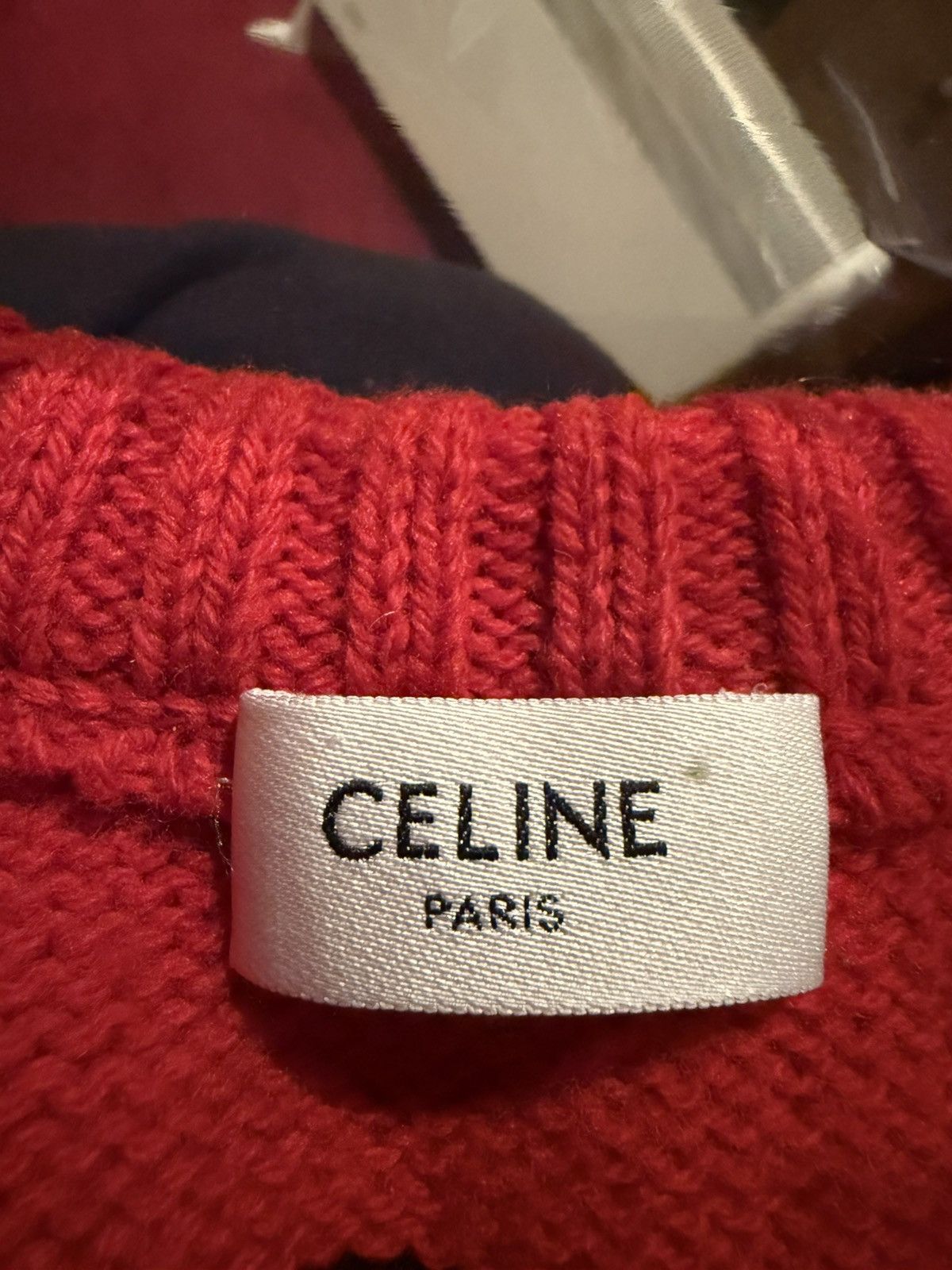 Celine $1.2k Celine red black stripe 💯% wool crew sweater S Hedi Size US S / EU 44-46 / 1 - 14 Thumbnail