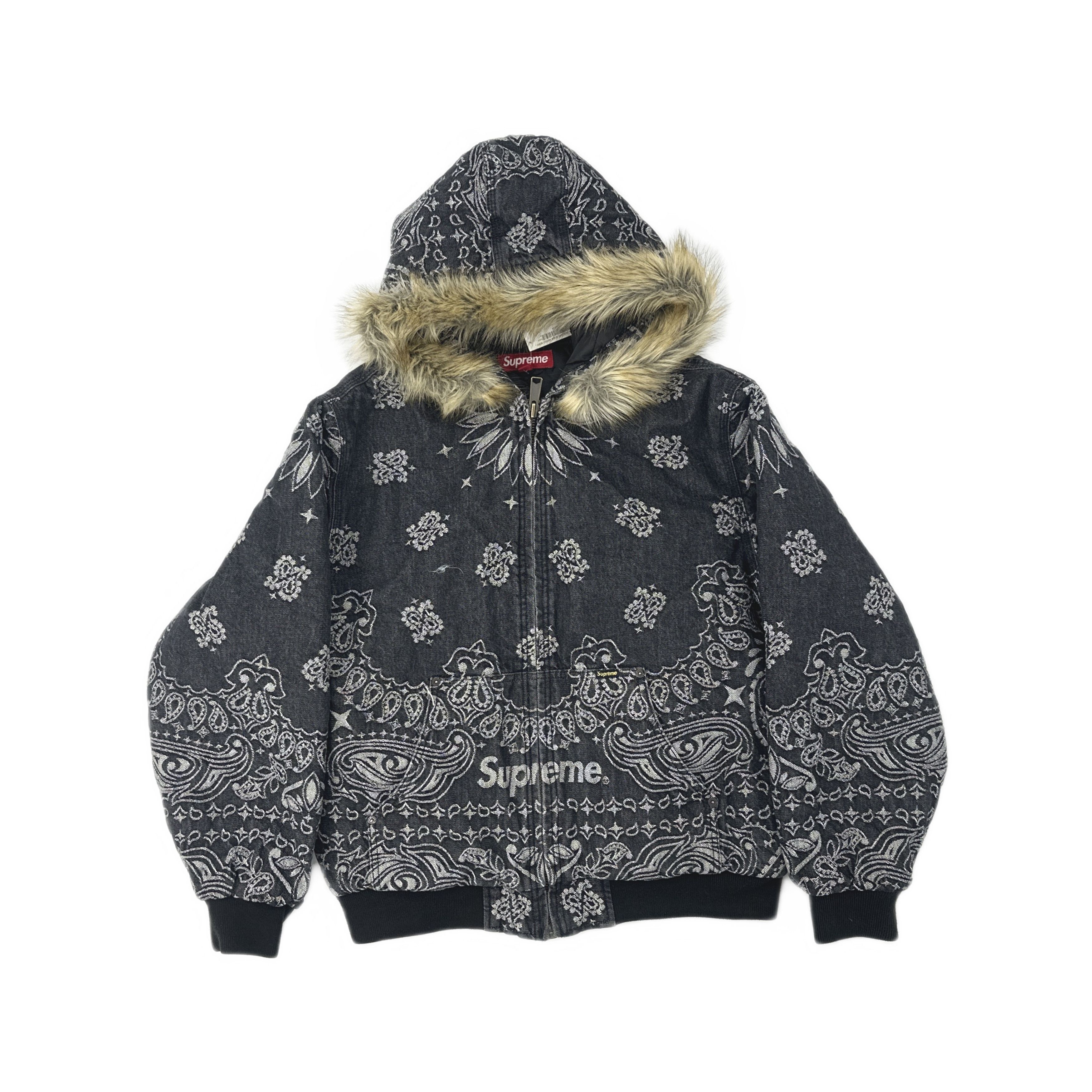 Supreme Supreme Eye of Horus Denim Hooded Work Jacket FW13 | Grailed