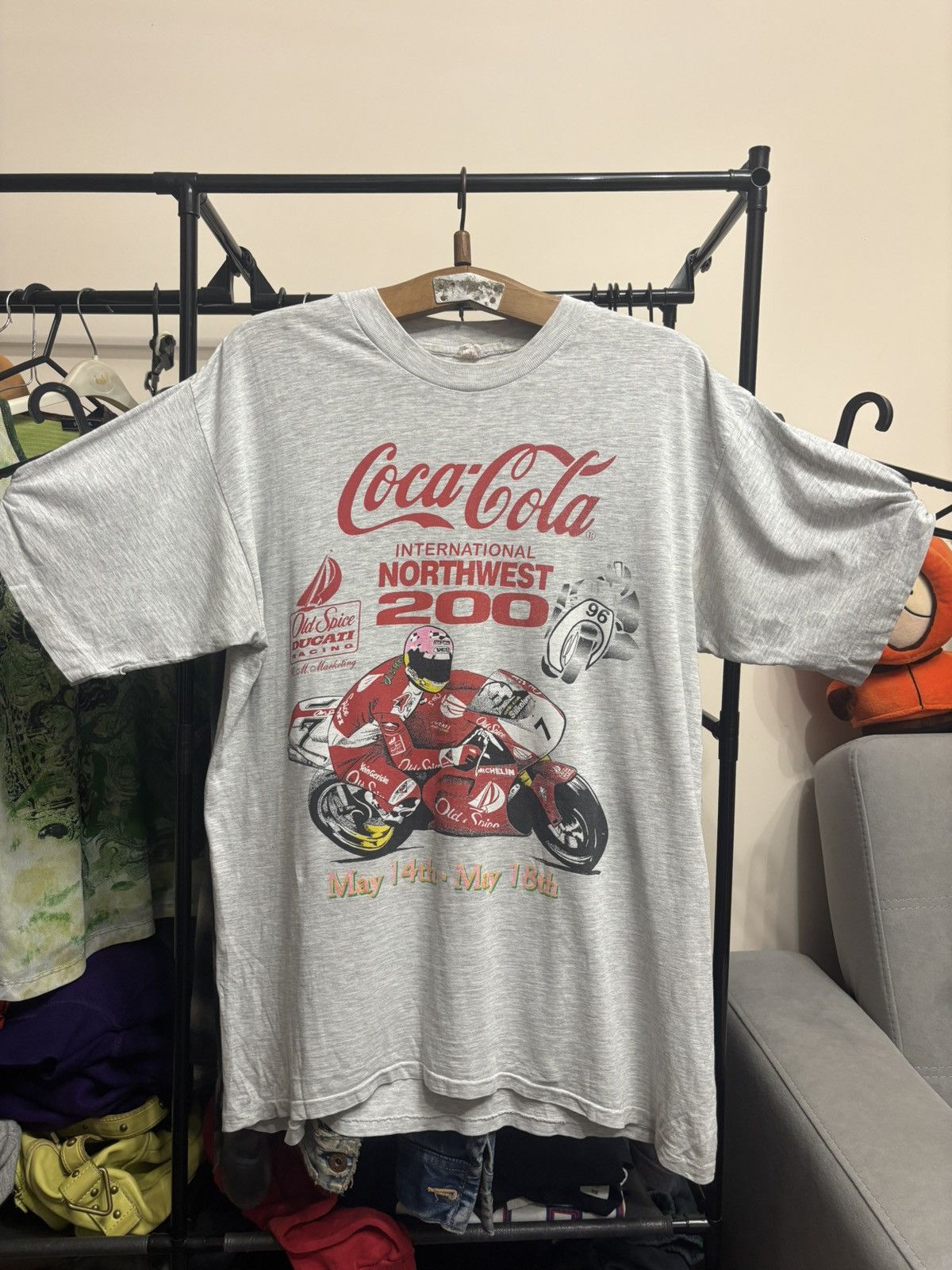 Vintage Vintage 1996 Distressed Coca-Cola Racing Double Sided Tee Size US L / EU 52-54 / 3 - 1 Thumbnail