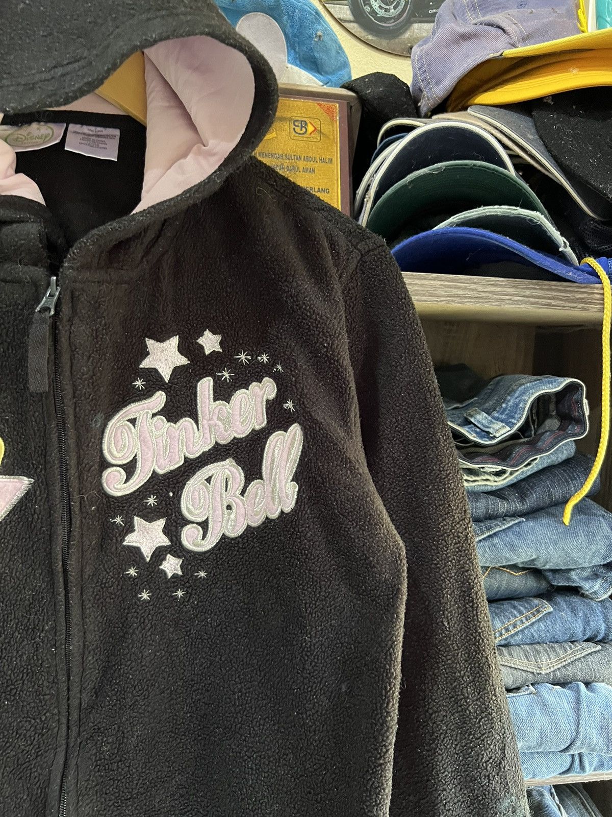 Cartoon Network 🔥Disney Fairies Tinker Bell Fleece Zipper Jacket Size US M / EU 48-50 / 2 - 4 Thumbnail