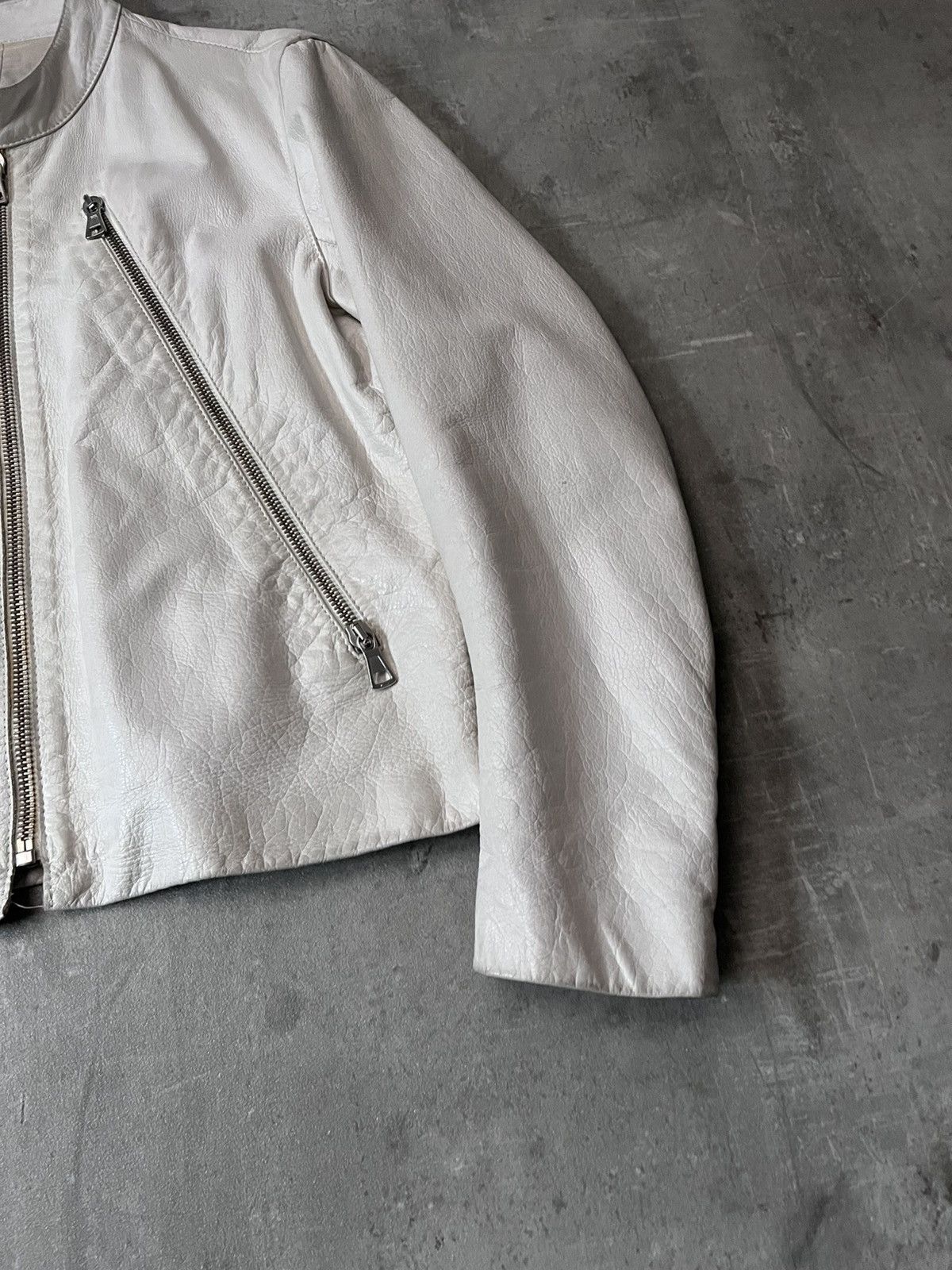 Maison Margiela Maison Margiela S/S 2008 5-zip White Leather Jacket Size US L / EU 52-54 / 3 - 3 Thumbnail