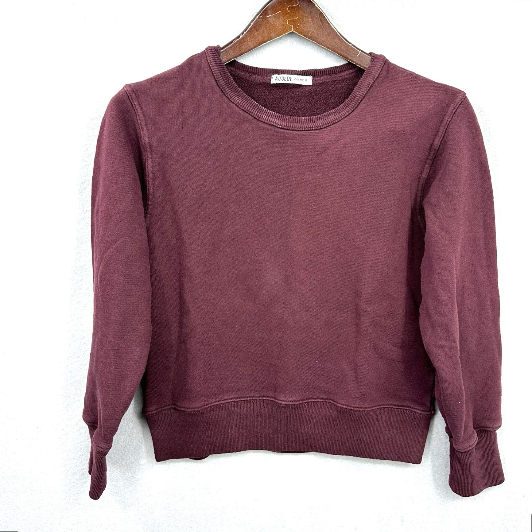 Agolde Agolde Sweatshirt Womens Small Long Sleeve Terry Fleece Pullover Purple City Modern 90s Mens Womens Size S / US 4 / IT 40 - 2 Thumbnail