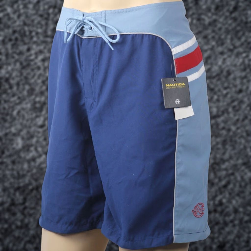 Nautica VINTAGE Nautica Competition Swim Shorts Trunks Navy Blue White Red NH NWT Men 36 Blue Navy Red White Shorts Trunks Men 36 NWT Size US 36 / EU 52 - 1 Preview
