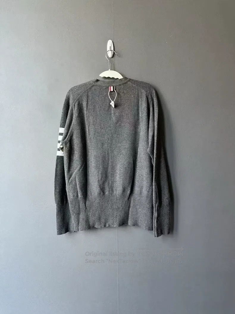 Thom Browne Thom Browne Grayish cashmere cardigan Size US XL / EU 56 / 4 - 2 Thumbnail
