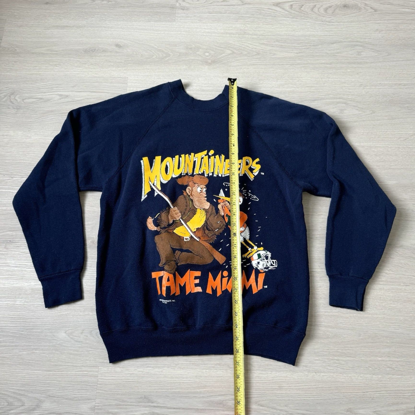 Tultex VINTAGE Mountaineers Sweatshirt Crewneck M West Virginia Uni Tultex Blue Medium Mens Size US M / EU 48-50 / 2 - 7 Thumbnail