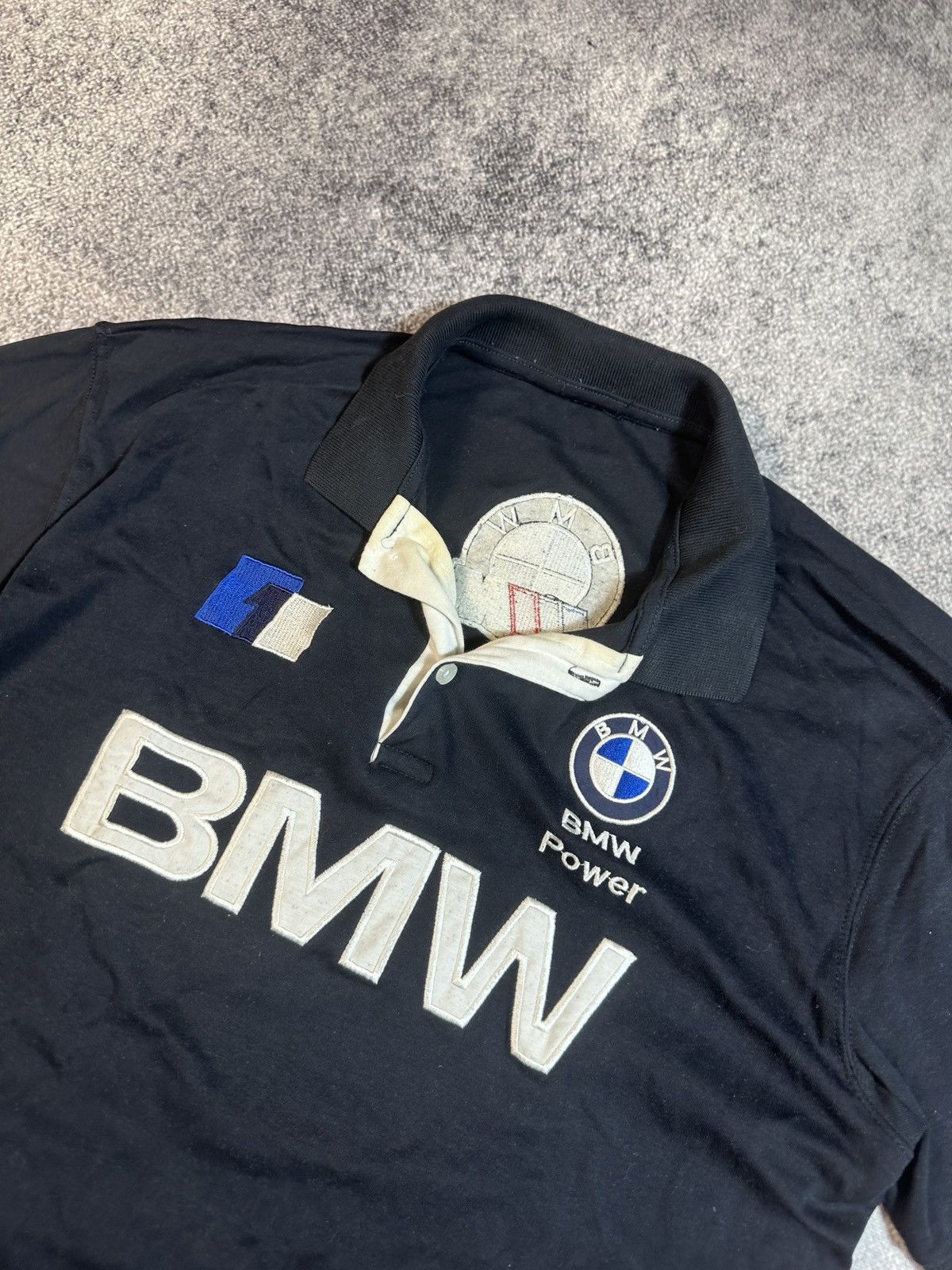 BMW BMW Big Logo Racing Polo Streetwear Rare F-1 USA VTg L Size US L / EU 52-54 / 3 - 2 Thumbnail