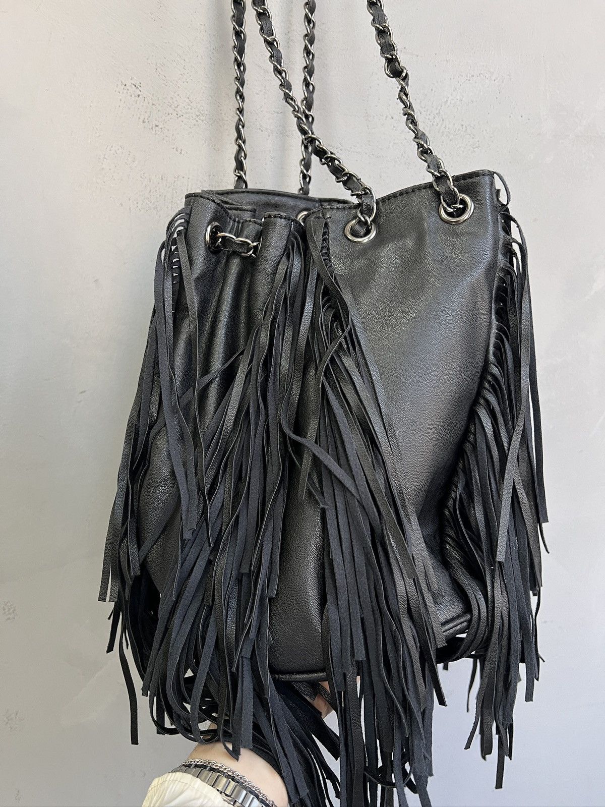 KMRii Gothic avant garde leather shoulder bag y2k style hype Size ONE SIZE - 5 Thumbnail