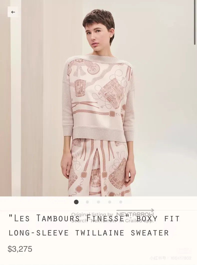 Hermes Hermes printed silk and cashmere knitted sweater Size XXS / US 00 / IT 34 - 5 Thumbnail