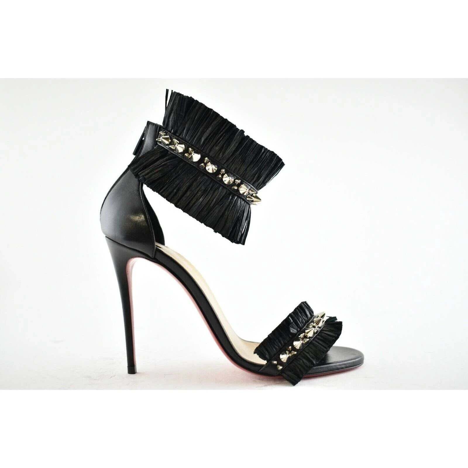 Christian Louboutin Christian Louboutin Poupedou 100 Raffia Sandal Heel Pump 35 Size US 5 / IT 35 - 2 Thumbnail