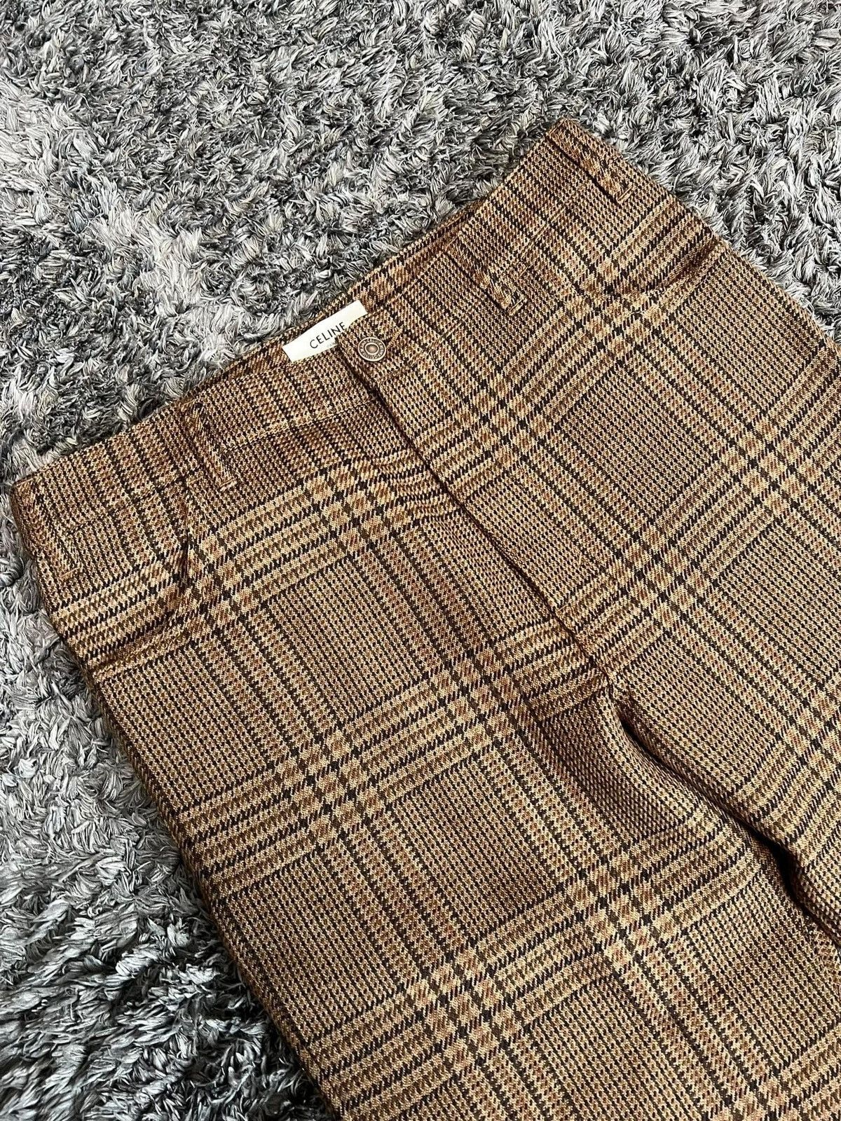 Celine × Hedi Slimane FW23 Prince of Wales Check Dylan Flare Denim sz31 Size US 30 / EU 46 - 4 Thumbnail
