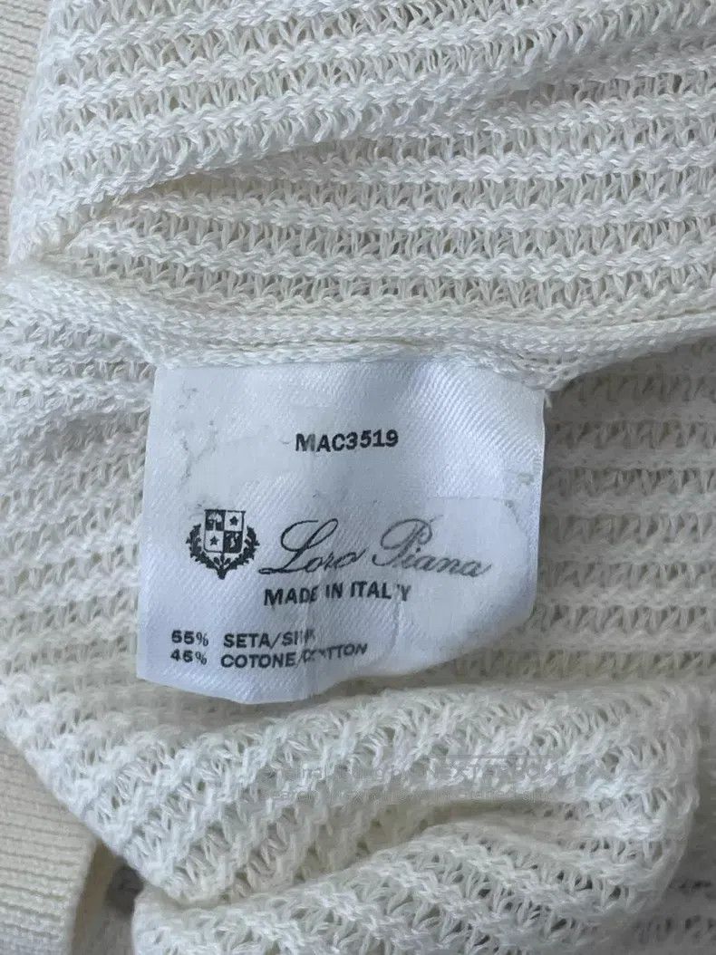 Loro Piana Loro Piana Ivory Ribbed Collar Short Sleeve Top Size XS / US 0-2 / IT 36-38 - 5 Thumbnail