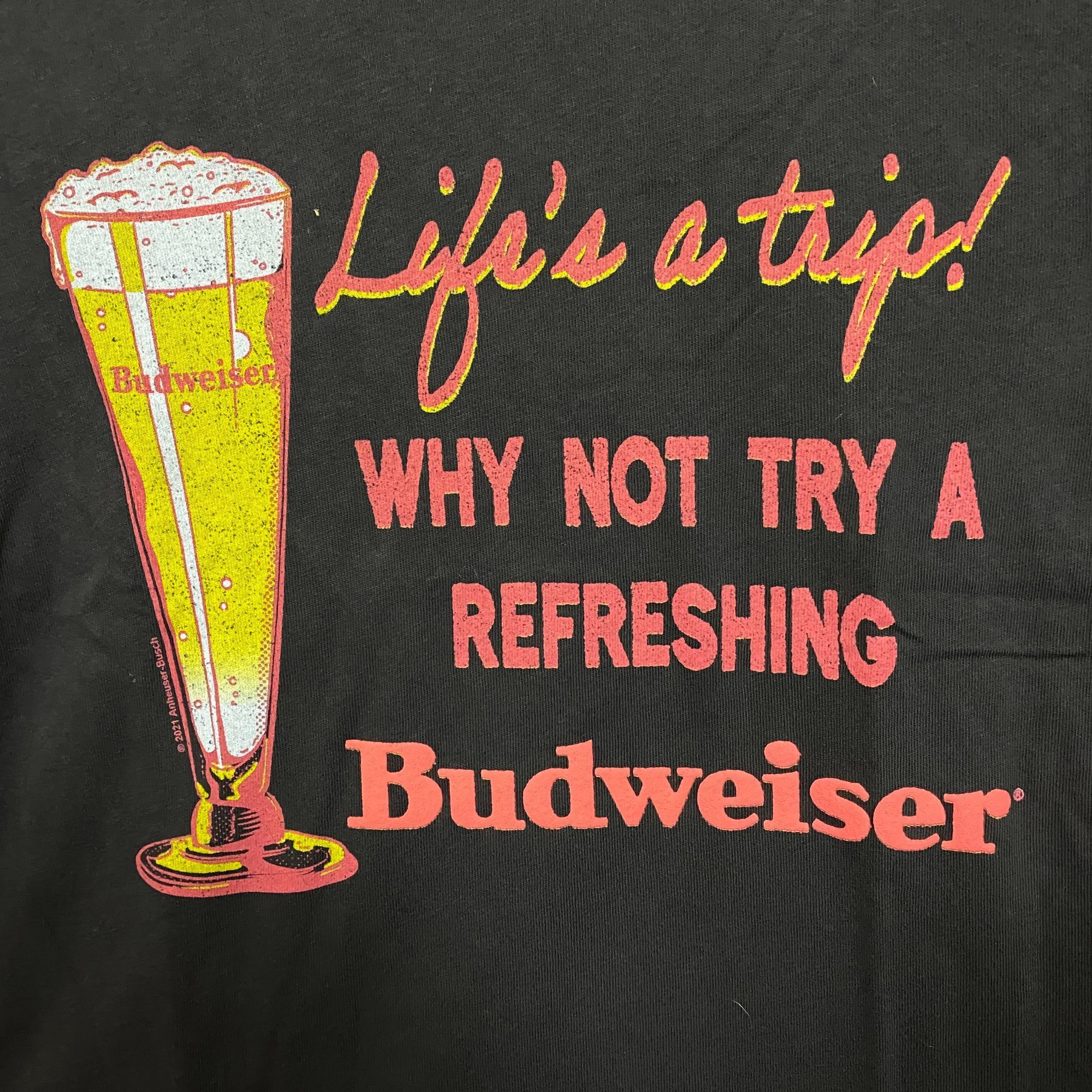 Budweiser Budweiser Life's A Trip Vintage Style Gray T-Shirt XS Size US XS / EU 42 / 0 - 2 Thumbnail