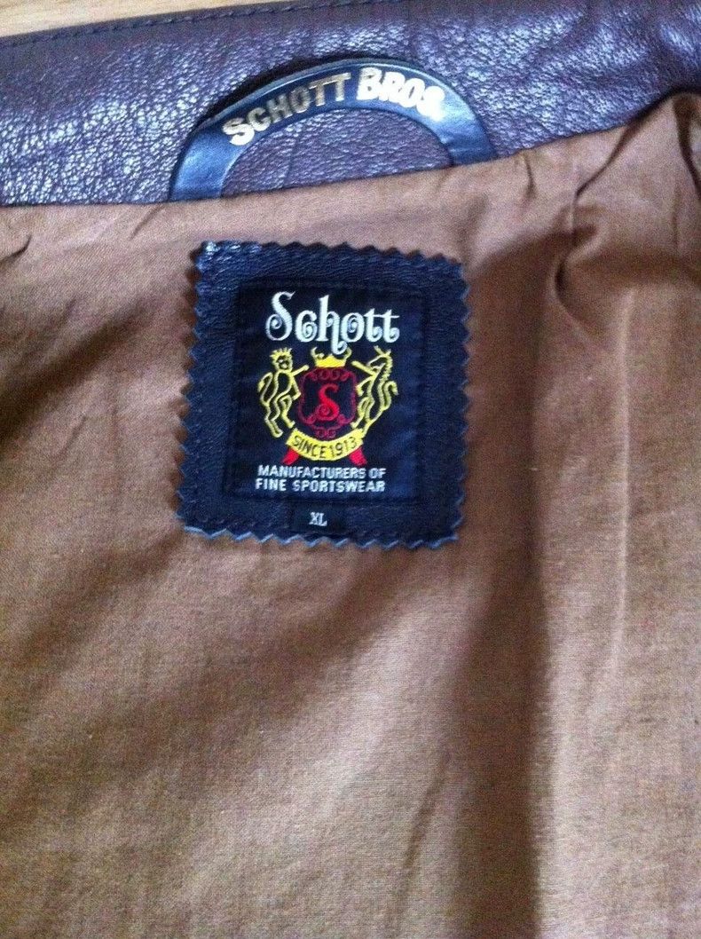 Schott Schott Color-blocked leather jacket Size US XL / EU 56 / 4 - 6 Thumbnail