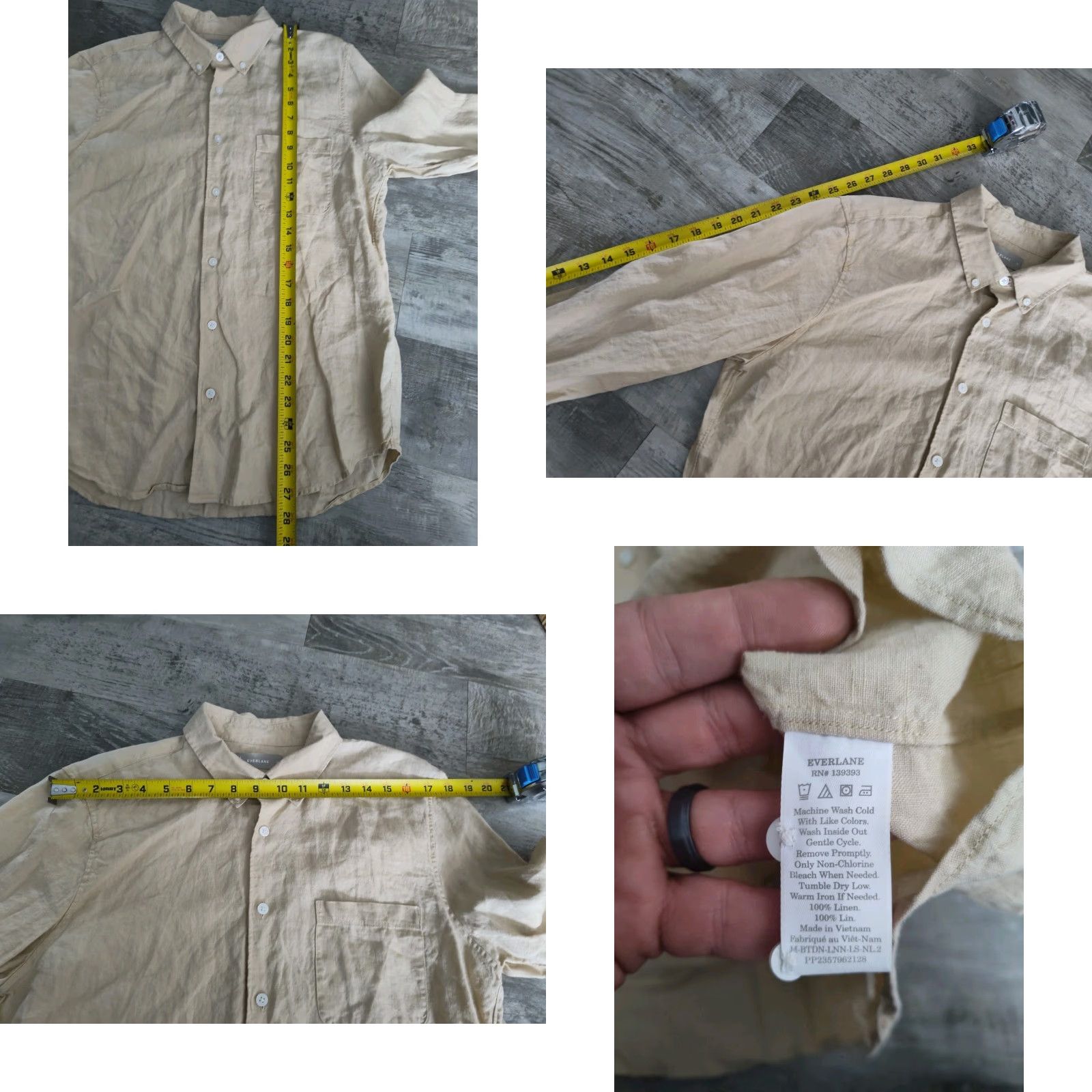 Everlane Vintage Everlane Linen Button Up Shirt Men Medium Long Sleeve Casual Yellow Size US M / EU 48-50 / 2 - 8 Thumbnail