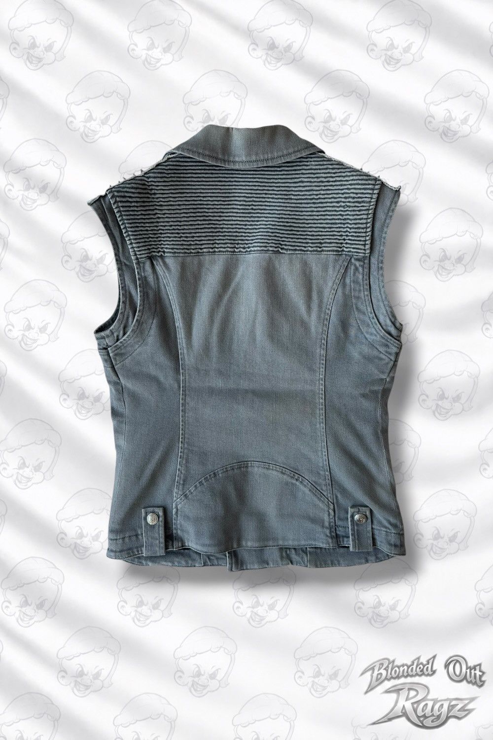 Pierre Balmain Pierre Balmain Spikes Studded Zip Denim Vest Jacket Archive Size XS / US 0-2 / IT 36-38 - 2 Thumbnail