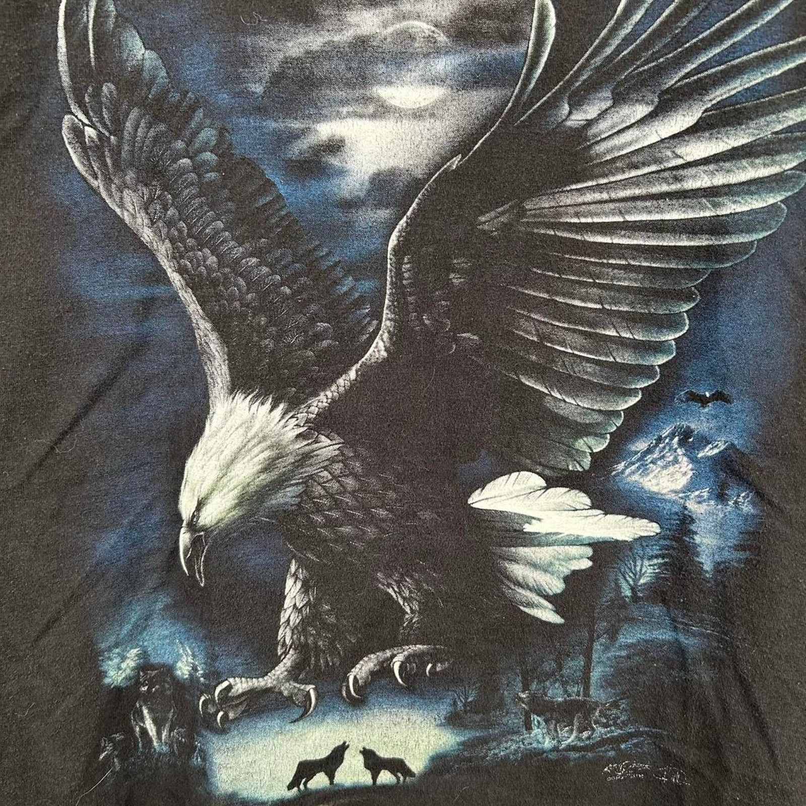 Other Y2K Western Nature Eagle Double Sided Graphic Tee Medium Size US M / EU 48-50 / 2 - 4 Thumbnail