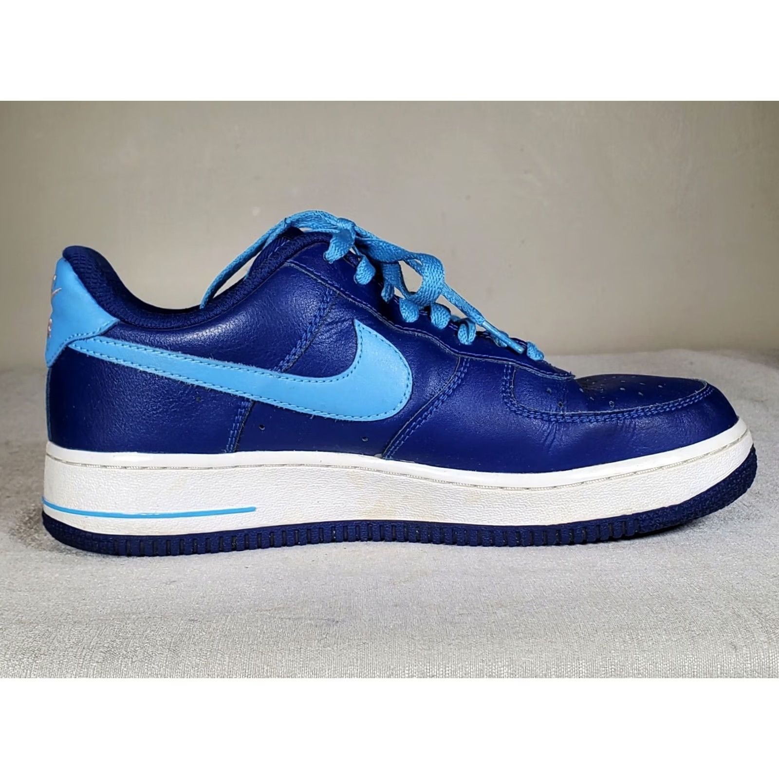 Nike Nike Air Force 1 Low iD By You - Womens Sneakers - Premium Blue - AQ3778-992 - Comfortable Shoes - Official Size US 10 / IT 40 - 4 Thumbnail