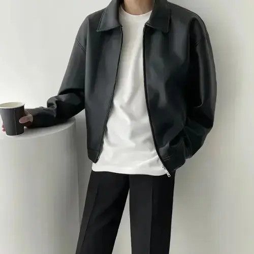 Other Artificial leather Hip Hop Gothic Rock Bomber Jacket Coat Size US L / EU 52-54 / 3 - 4 Thumbnail
