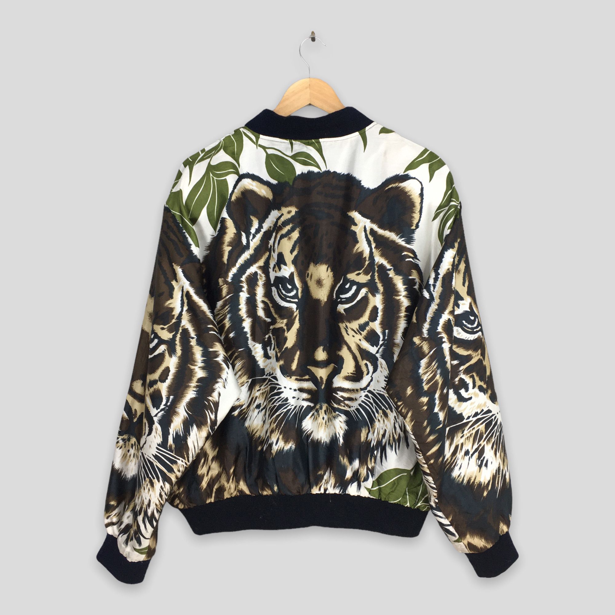 Vintage Bomber Baroque Tiger Overprint Jacket XXLarge Size US XXL / EU 58 / 5 - 10 Thumbnail