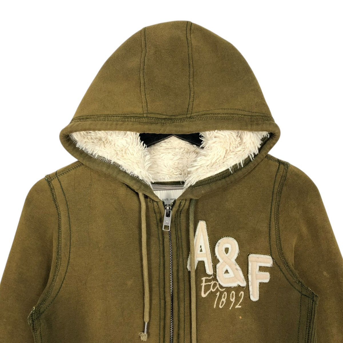 Abercrombie & Fitch Vintage Abercrombie & Fitch New York Jacket Hoodie Faux Fur Size US S / EU 44-46 / 1 - 7 Thumbnail