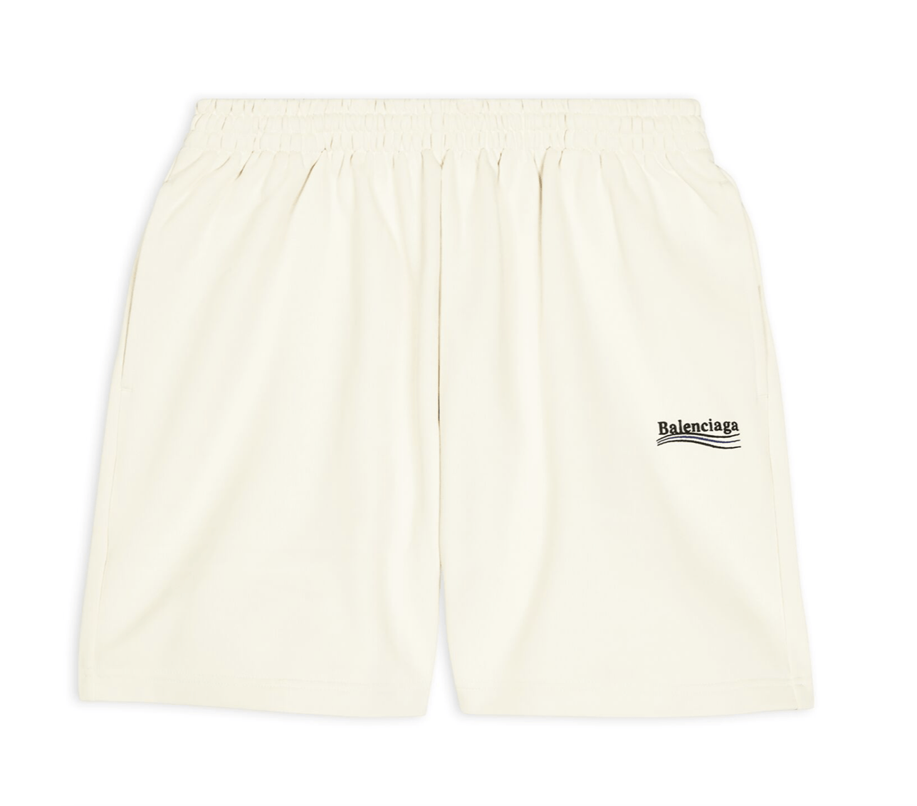 image of Balenciaga Political Campaign Sweat Shorts in Offwhite, Men's (Size 32)