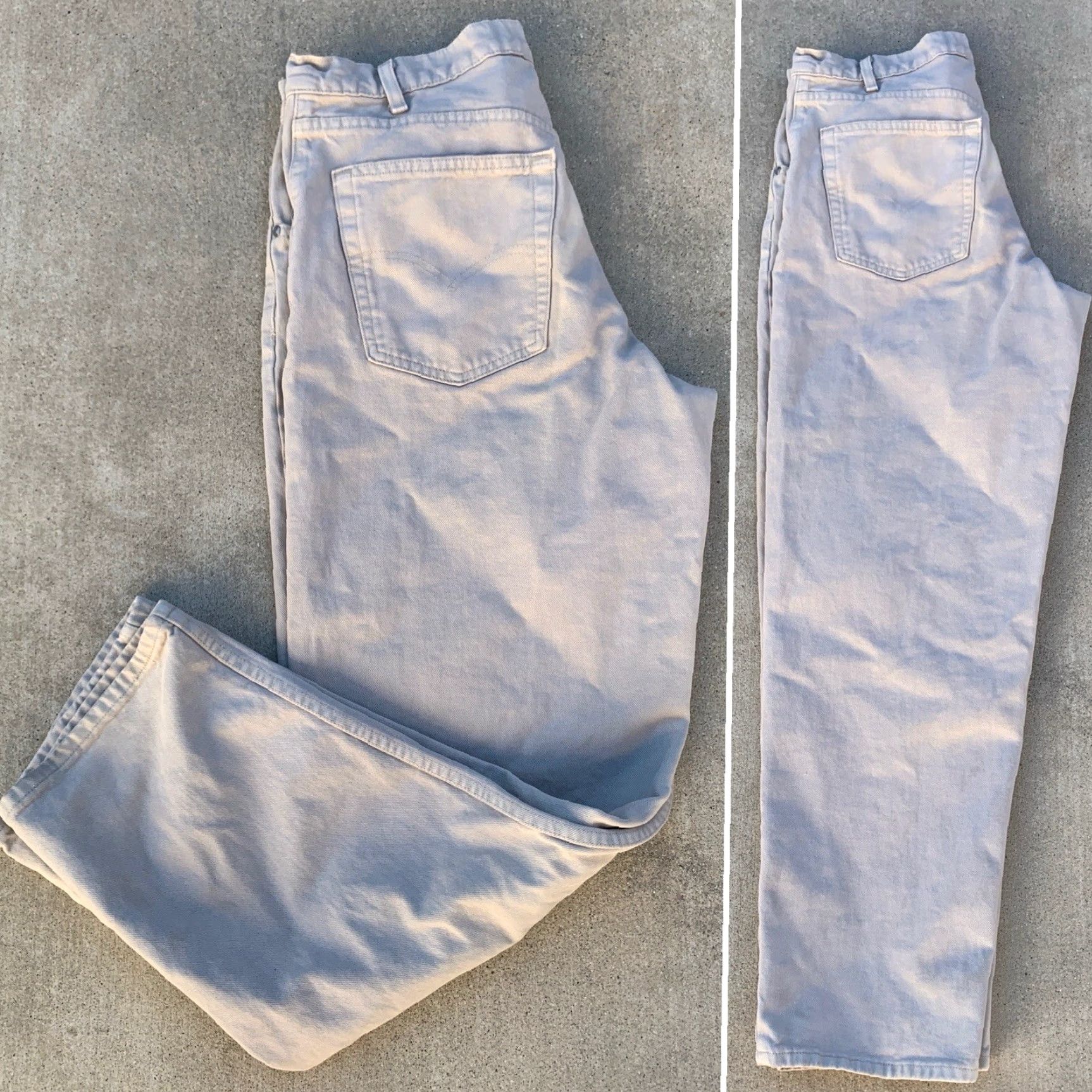 Vintage VINTAGE Levi’s silverTab Baggy Jeans Beige W 36 L 34 Made In USA Size US 36 / EU 52 - 4 Thumbnail