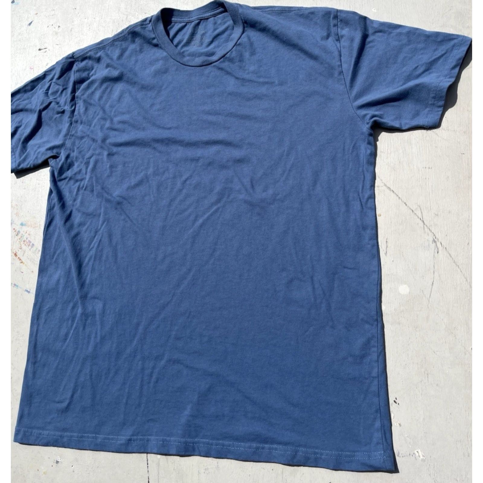 Vintage True Classic T-Shirt Blue Solid XL Men’s Heritage 50s Iconic Brando Dean Shirt, Cotton Blend, Short Sleeve, Regular Fit, Logo Size US XL / EU 56 / 4 - 5 Thumbnail