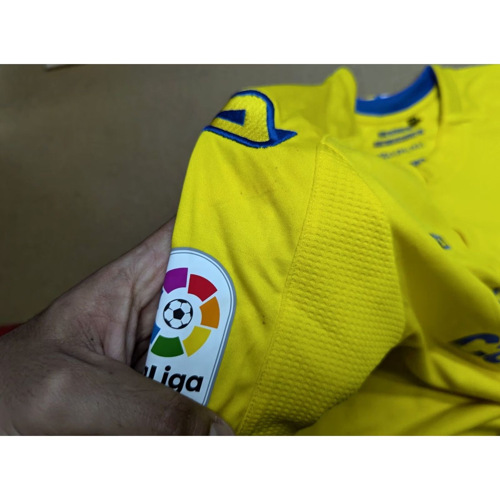 Vintage Acerbis Las Palmas Mens Jersey XS Home Yellow Football Shirt Short Sleeve Pullover Quick Dry 100% Polyester Athletic Sports Top Mens Size US XS / EU 42 / 0 - 3 Thumbnail