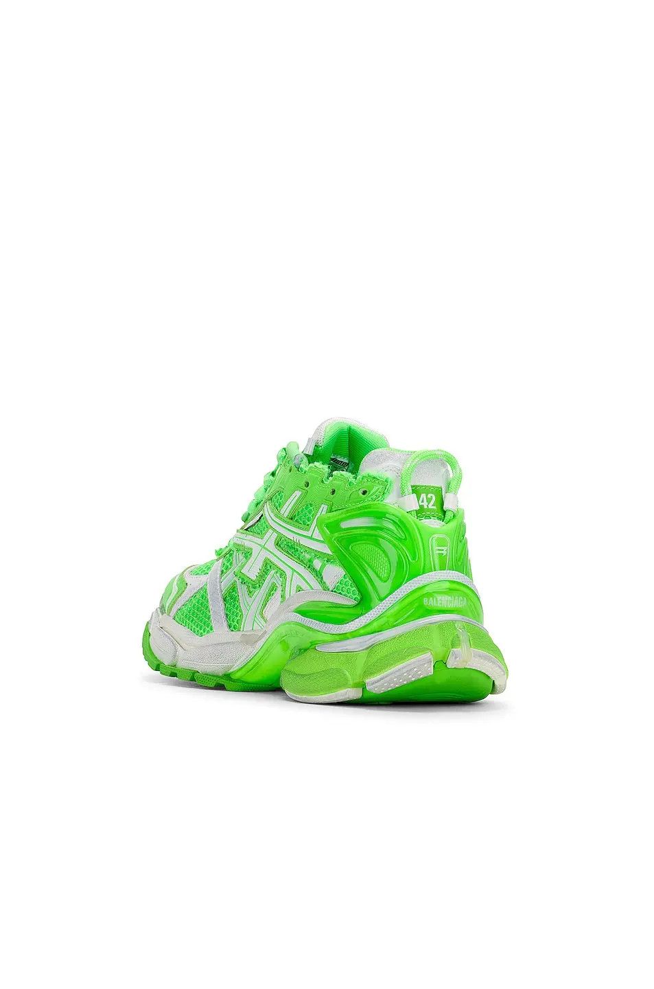 Balenciaga o1la1rc1a0924 Runner Sneaker in Green/White Size US 10 / EU 43 - 2 Thumbnail