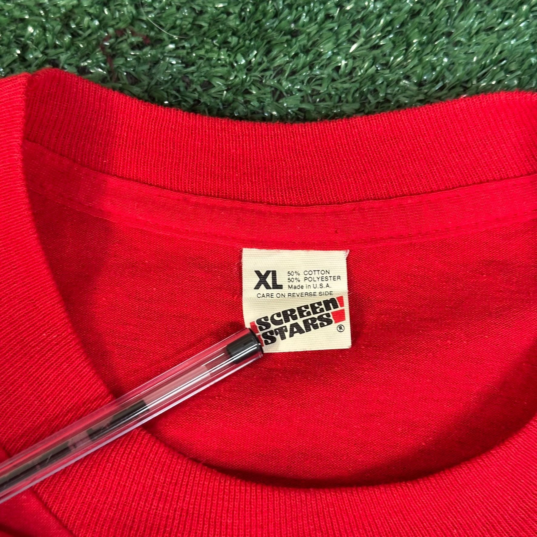 Vintage Vintage 80s Say No To Drugs T-Shirt Single Stitch Red L/XL I Size US XL / EU 56 / 4 - 5 Thumbnail