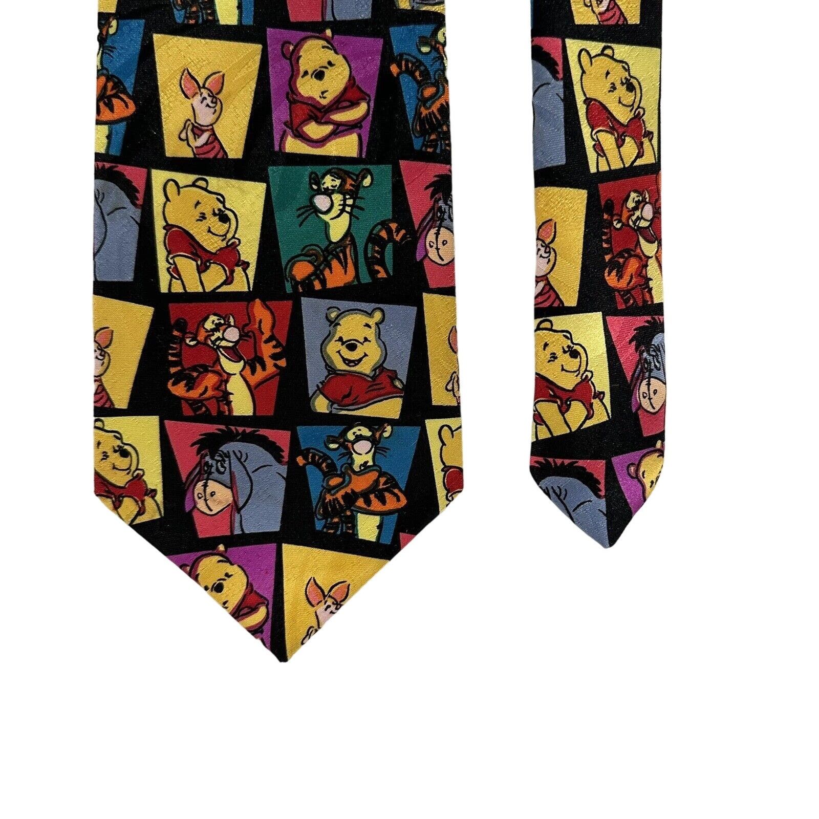 Disney Winnie the Pooh Tigger Disney VTG 90s Blocked Mens Neck Tie Size ONE SIZE - 5 Thumbnail