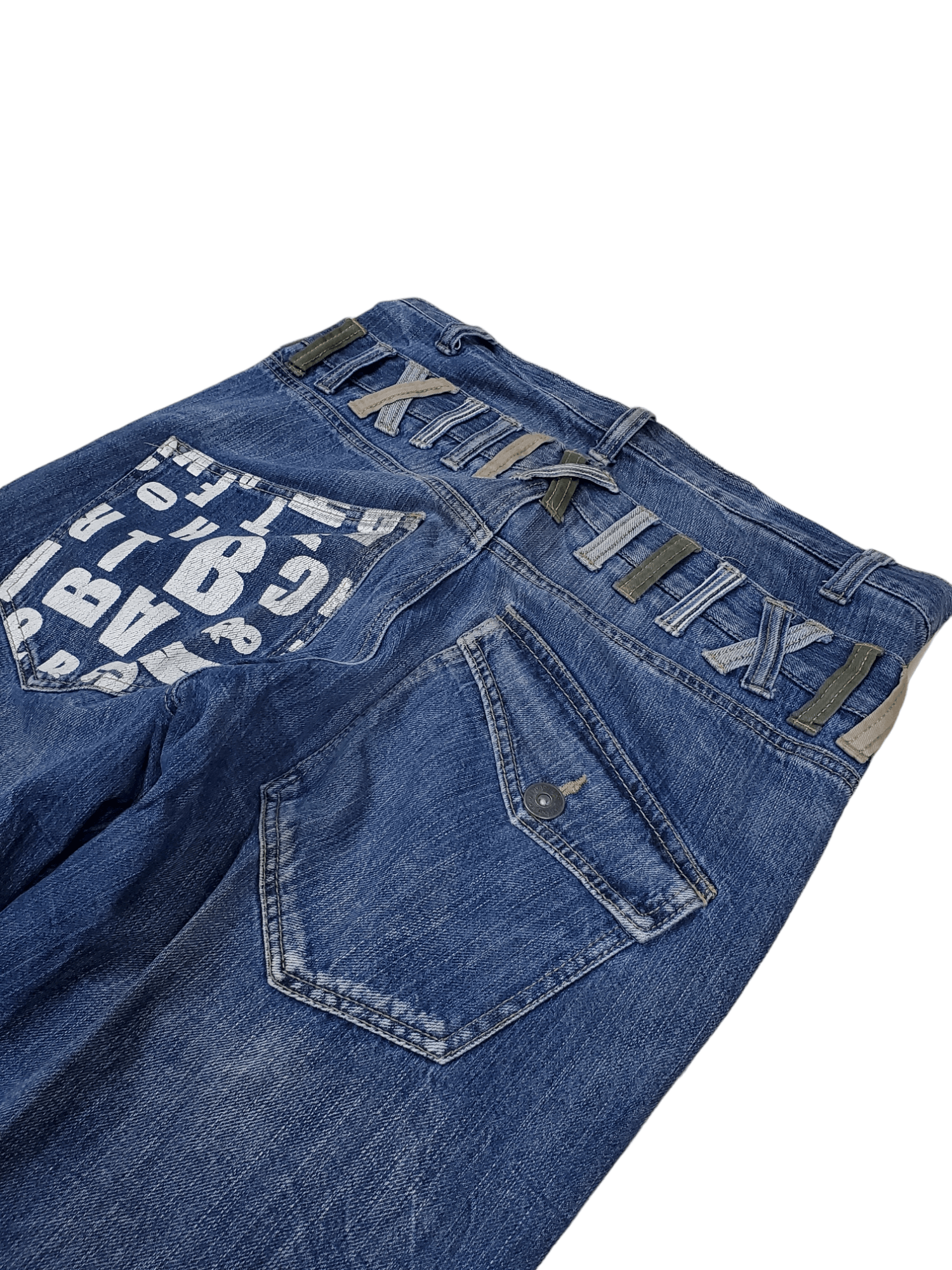 Japanese Brand × Vintage 🔥Vintage Denim Double Waist Blue Flared🔥 Size US 35 - 3 Thumbnail