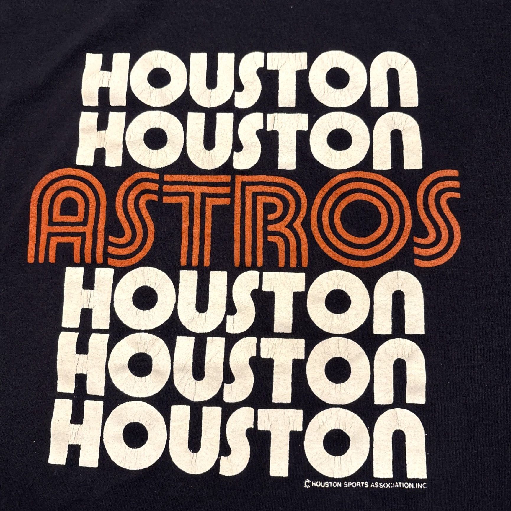 Vintage VINTAGE Houston Astros 80s Single Stitch T-Shirt Size L - MLB Spell Out Mens Size US L / EU 52-54 / 3 - 2 Thumbnail