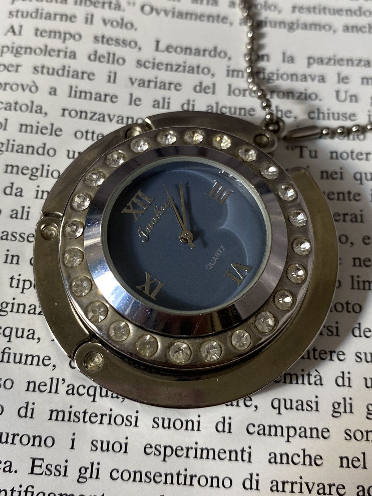 Japanese Brand × Jewelry × Vintage Bag Hook Watch Blue Rhinestones Size ONE SIZE - 5 Thumbnail
