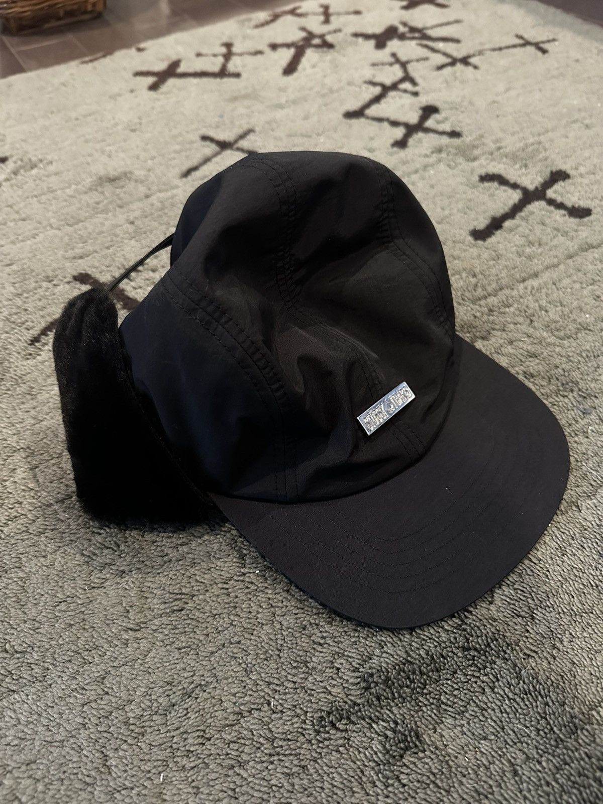 DENIM TEARS Rhinestone Cotton Wreath Durag Vintage Black