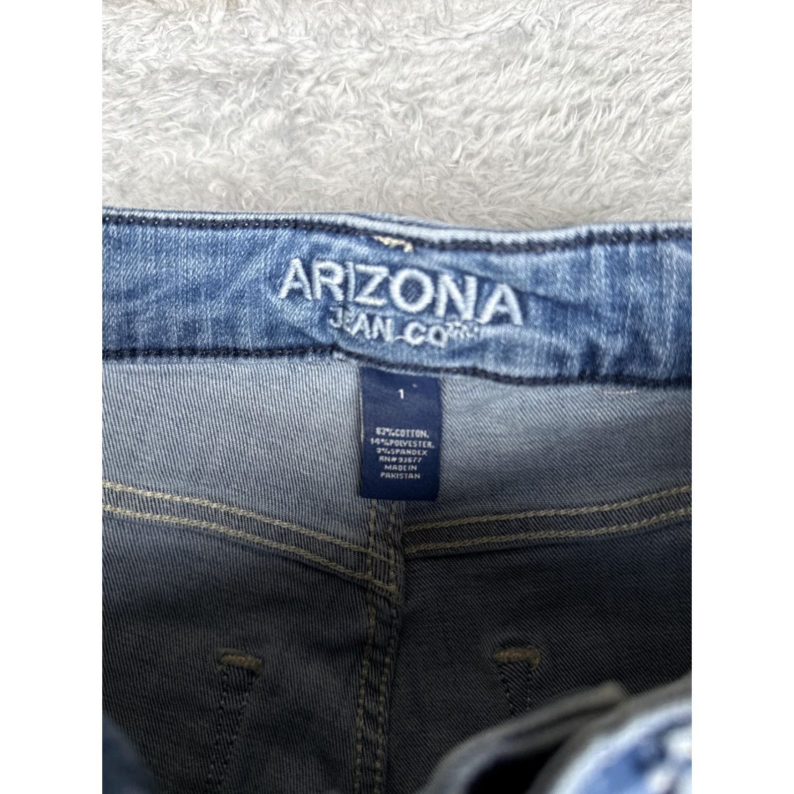 Vintage Arizona Jean Co Jeans Womens 1 Blue Skinny Stretch Mid Rise Five Pocket Denim Jeans Size 25" / US 0 / IT 36 - 6 Thumbnail