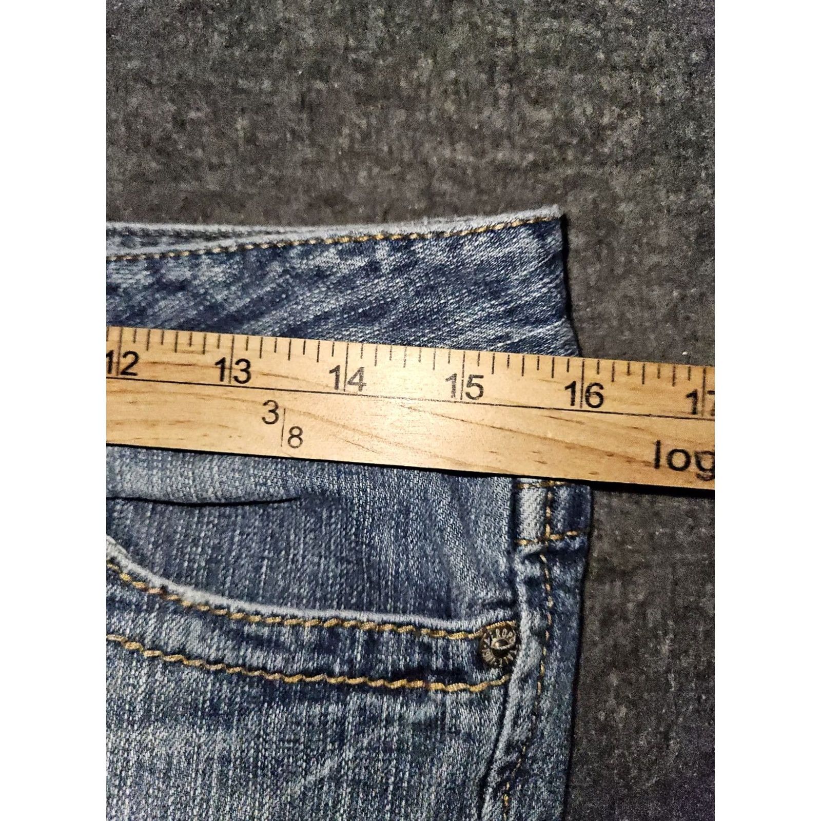 Vintage Aéropostale Bayla Skinny Jeans Women's 7/8 Low Rise Blue Straight Casual Preppy Size 28" / US 6 / IT 42 - 4 Thumbnail