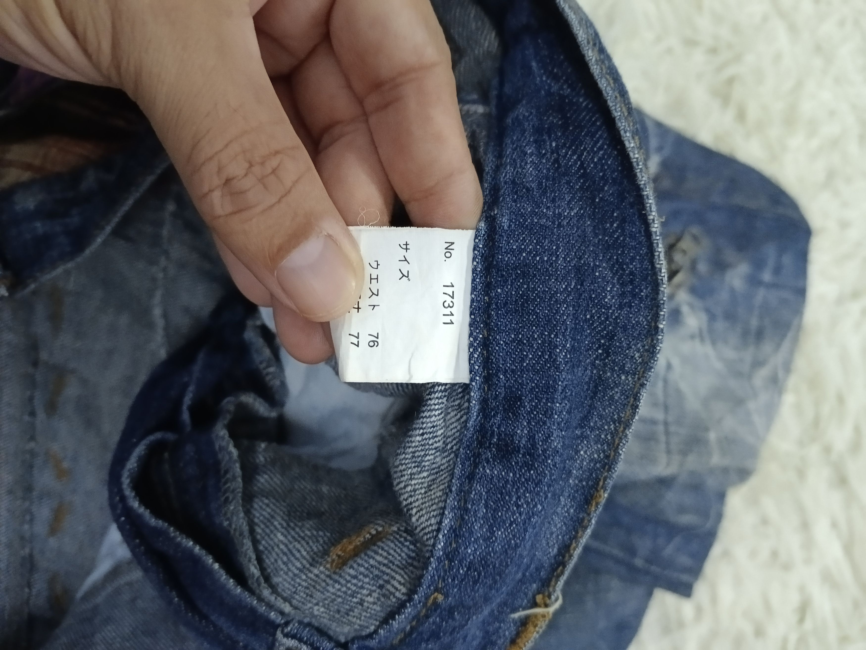 Japanese Brand INSANE 90s SICK DOUBLE WAIST NYLAUS DENIM PANTS Size US 30 / EU 46 - 6 Thumbnail