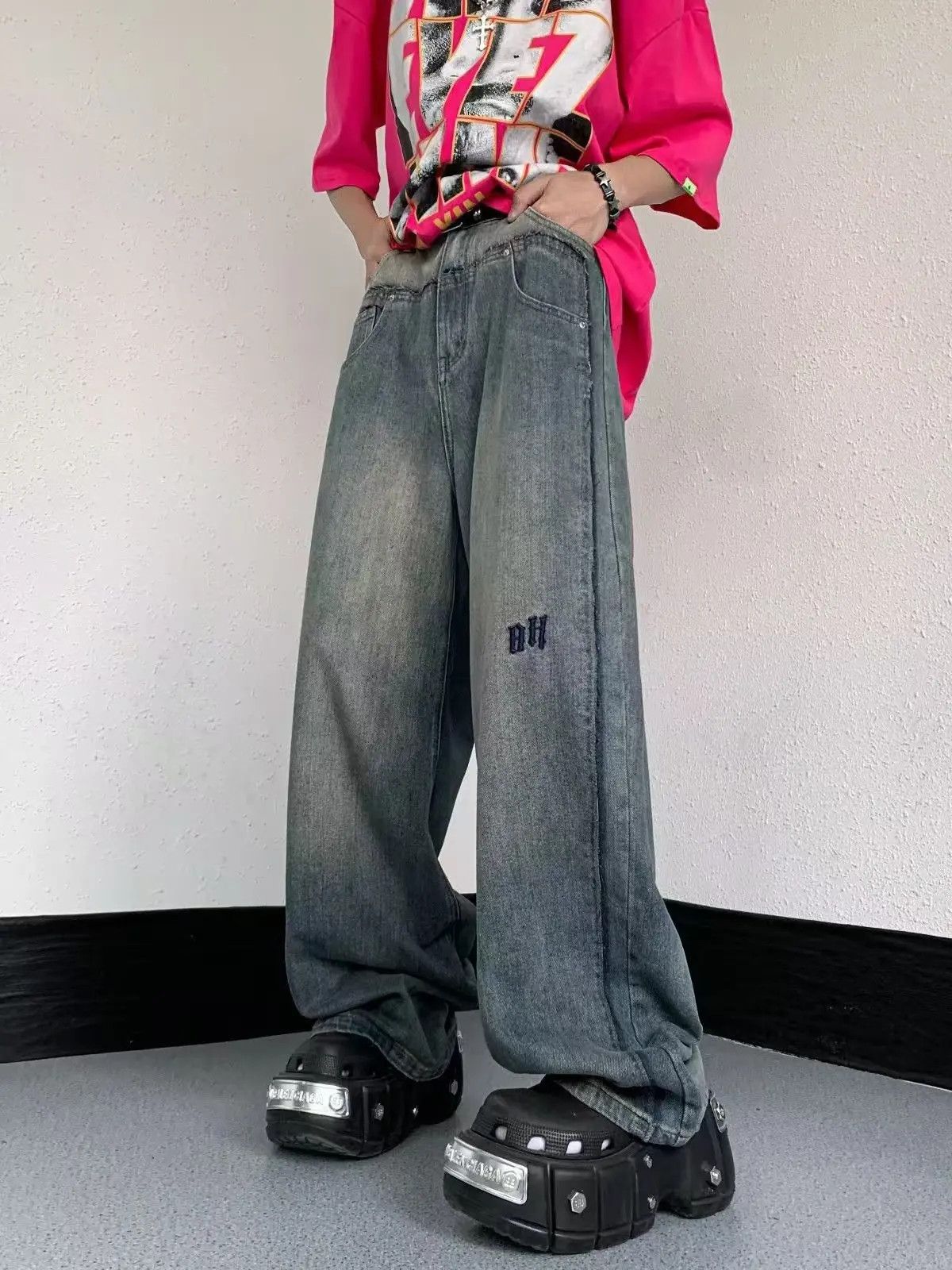 Designer × Japanese Brand Streetwear Designer Hip Hop Loose Casual Pants Size US 33 - 2 Thumbnail