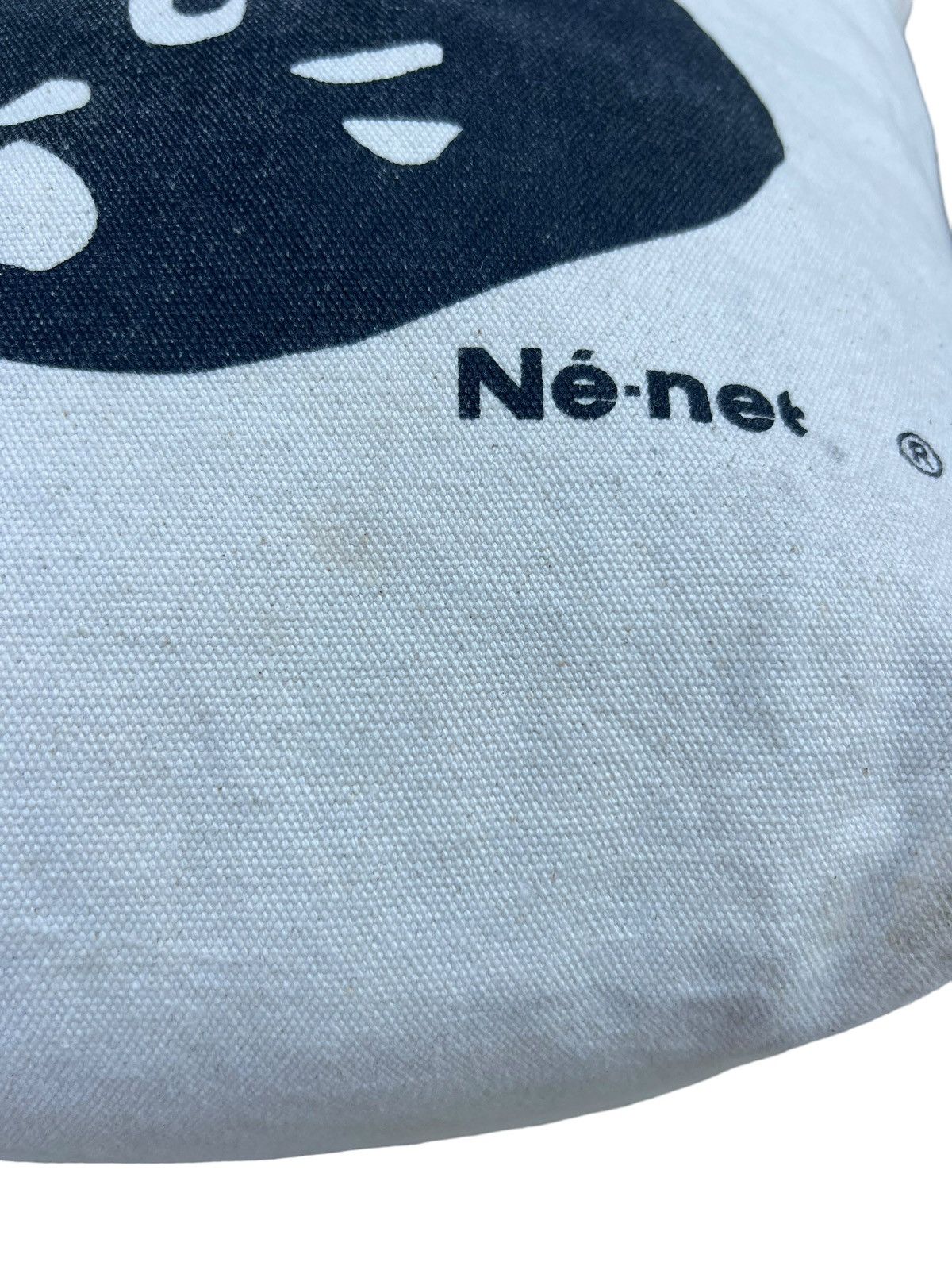 Issey Miyake Ne-net Iconic Cat Logo Canvas Cotton tote Bag Size ONE SIZE - 3 Thumbnail