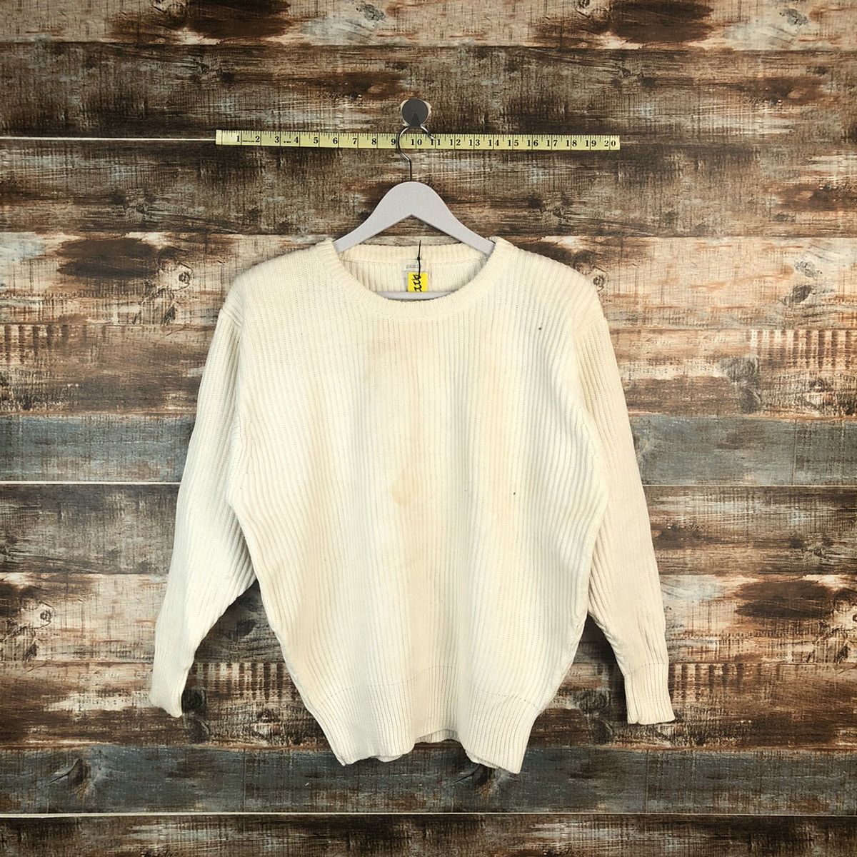 Homespun Knitwear Gamis White Knitwear #A2276 Size L / US 10 / IT 46 - 1 Thumbnail