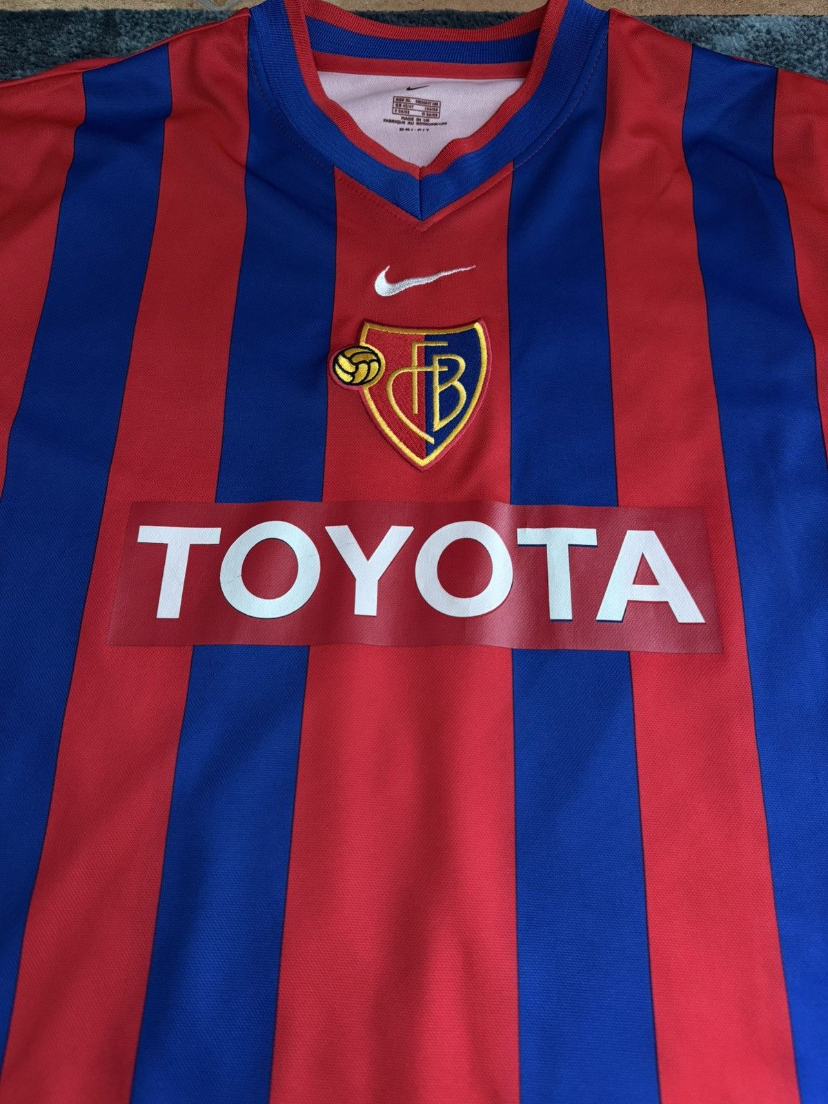 Nike FC Basel 2001-02 Home Shirt #13 GIMENEZ MATCH ISSUE UI CUP Size US XL / EU 56 / 4 - 3 Thumbnail