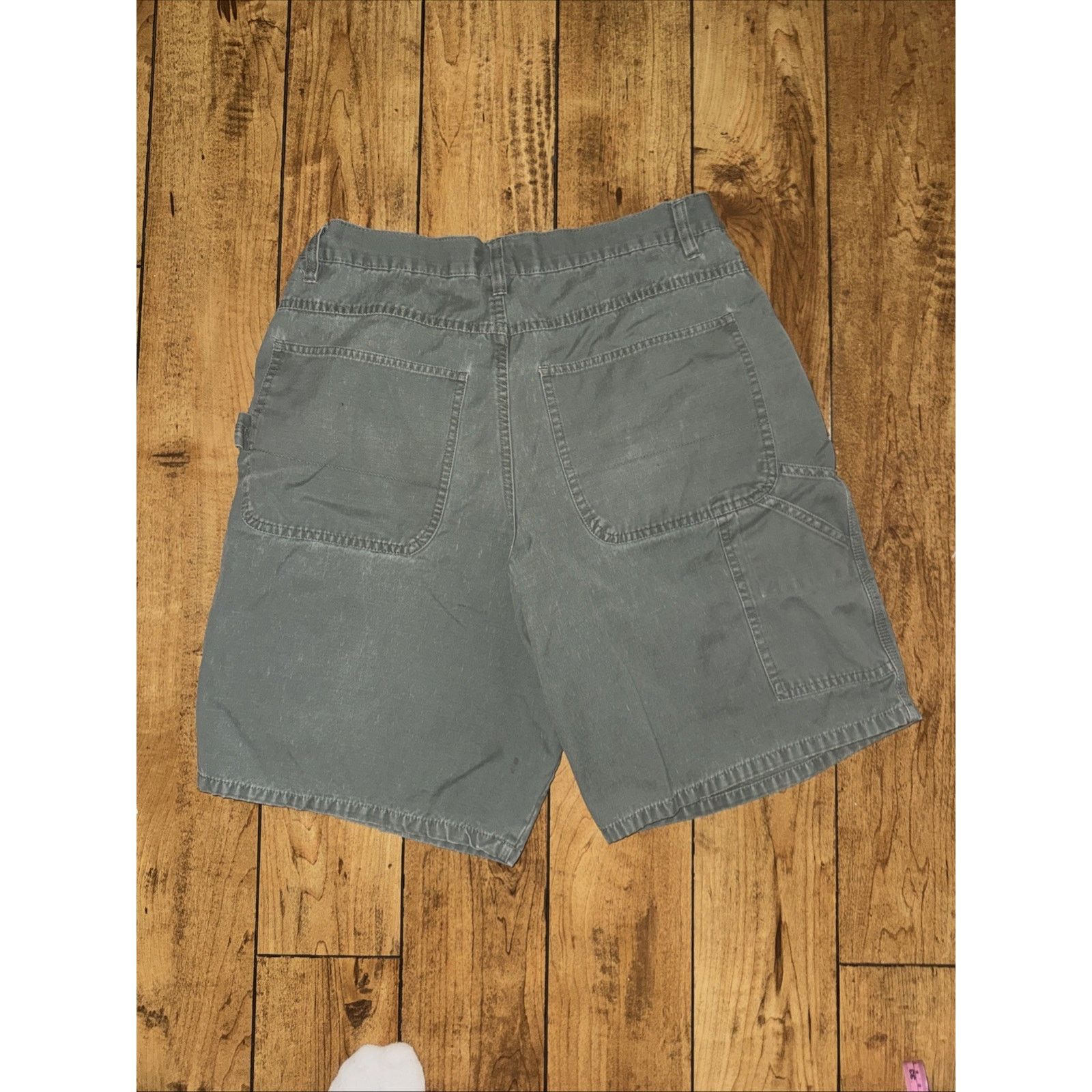 Route 66 × Vintage Route 66 Carpenter Shorts Olive Green 32x12 90s Y2K Workwear Size US 32 / EU 48 - 4 Thumbnail