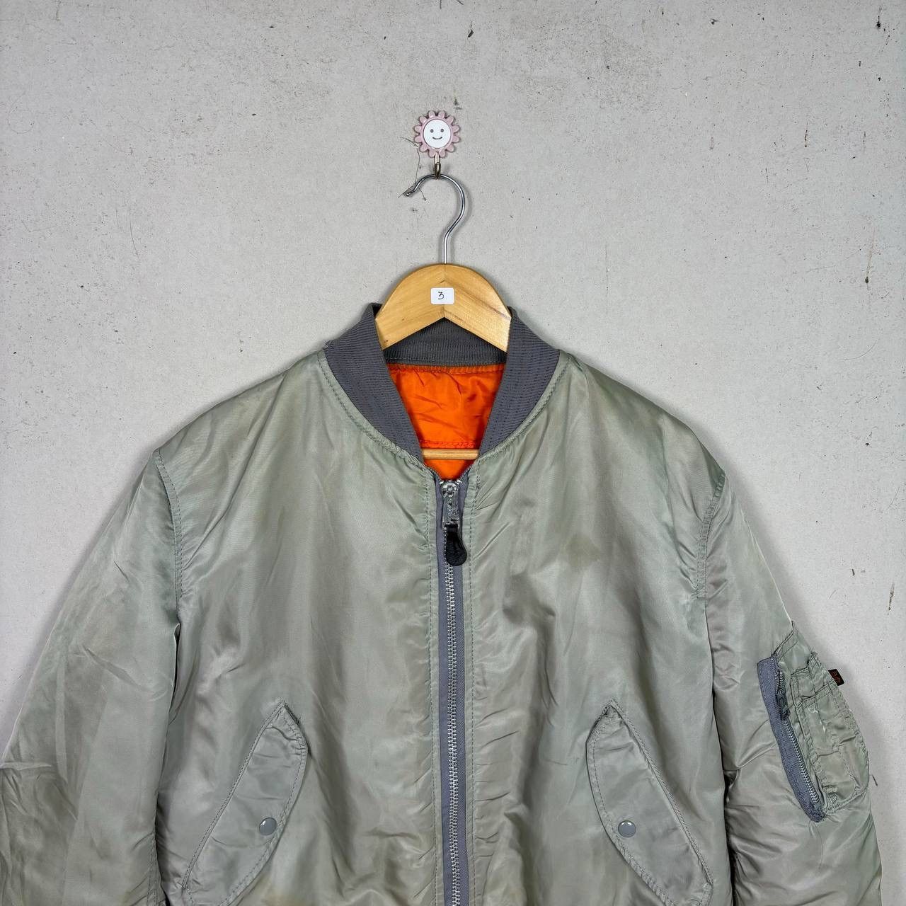 Alpha Industries Alpha Industries Vintage MA-1 Flight Jacket USA Grey L Size US L / EU 52-54 / 3 - 3 Thumbnail