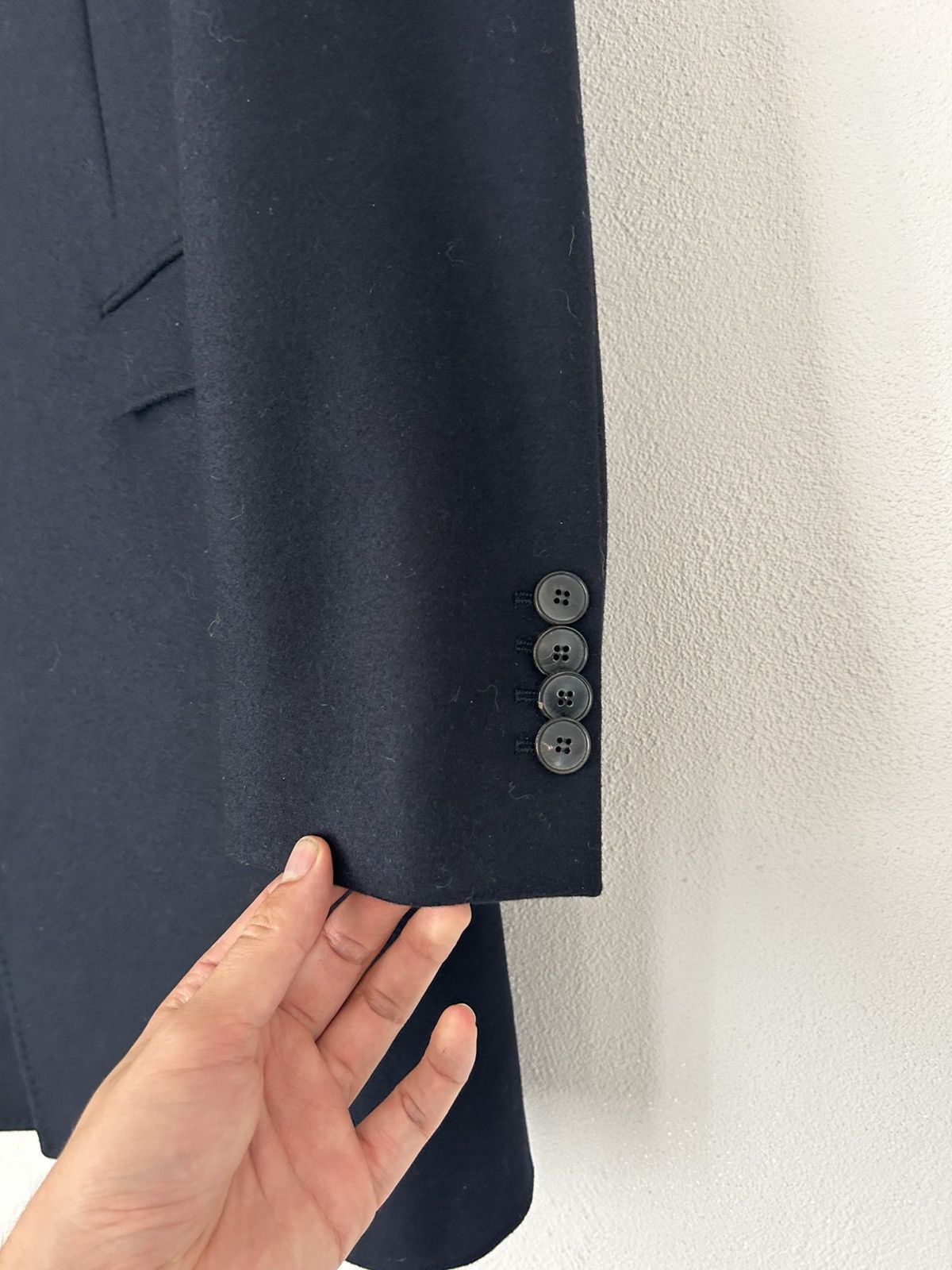 Valentino Wool Coat with Leather Trimmed Collar Size US M / EU 48-50 / 2 - 5 Thumbnail