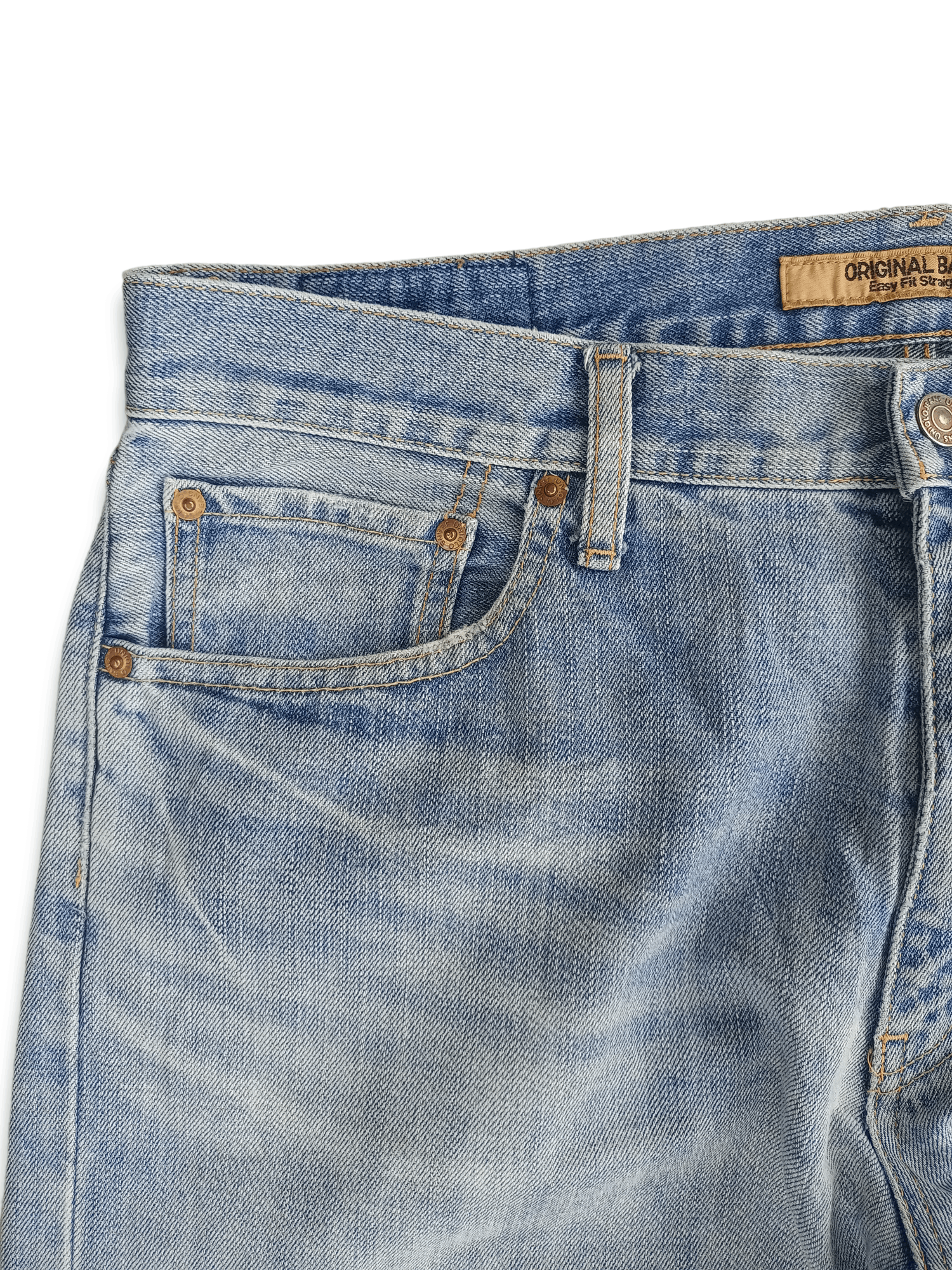 Japanese Brand × Uniqlo S003 Japanese Uniqlo Blue Wash Distressed Baggy Jeans Size US 35 - 4 Thumbnail