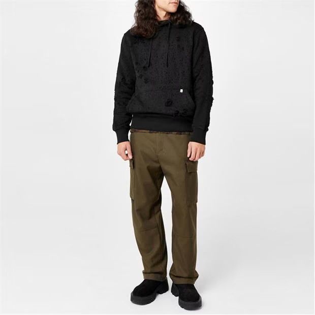 1017 ALYX 9SM o1g2r1mq0824 Distressed Cotton Hoodie in Black Size US L / EU 52-54 / 3 - 3 Thumbnail